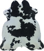 COWHIDE LARGE BLACK & WHITE 3.5-3.9M - 227cm  197cm