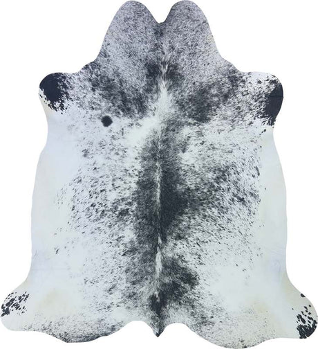 COWHIDE LARGE BLACK & WHITE SPECKLED 3.5-3.9M (235cm × 214cm)