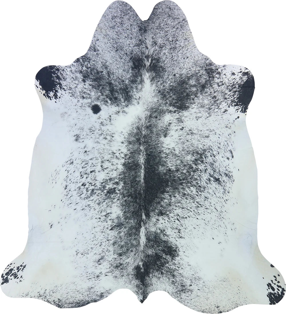 COWHIDE LARGE BLACK & WHITE SPECKLED 3.5-3.9M - 235cm  214cm