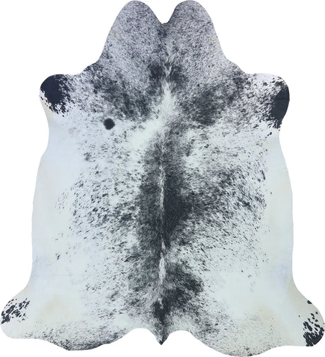 COWHIDE LARGE BLACK & WHITE SPECKLED 3.5-3.9M - 235cm  214cm