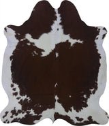 COWHIDE MEDIUM BROWN & WHITE SPECIAL 2.5-3.4M - 214cm  184cm