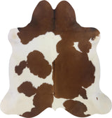 COWHIDE MEDIUM BROWN & WHITE SPECIAL 2.5-3.4M - 206cm  194cm