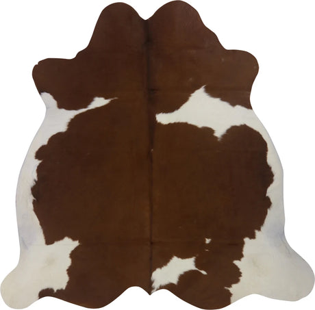 COWHIDE MEDIUM BROWN & WHITE SPECIAL 2.5-3.4M - 205cm  208cm