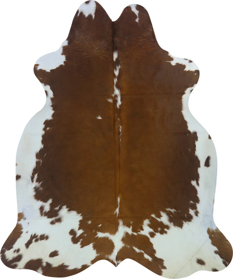 COWHIDE LARGE BROWN & WHITE SPECIAL 3.5-3.9M - 230cm  193cm