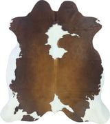 COWHIDE LARGE BROWN & WHITE SPECIAL 3.5-3.9M - 225cm  204cm
