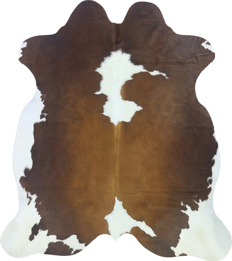 COWHIDE LARGE BROWN & WHITE SPECIAL 3.5-3.9M - 225cm  204cm