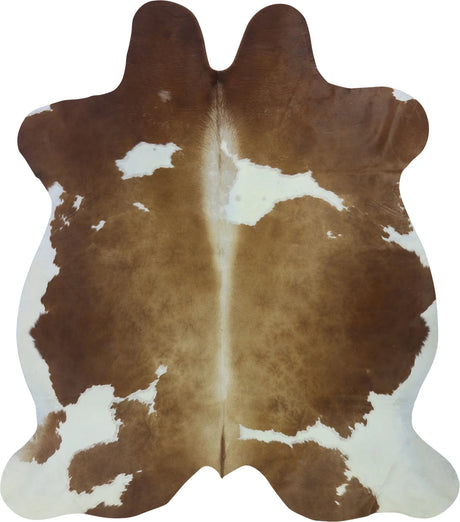 COWHIDE LARGE BROWN & WHITE SPECIAL 3.5-3.9M - 230cm  204cm