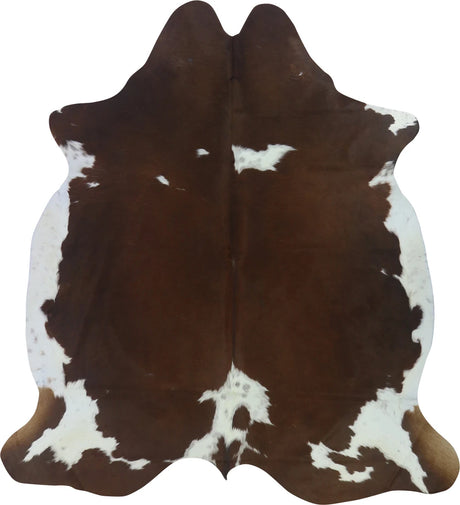COWHIDE LARGE BROWN & WHITE SPECIAL 3.5-3.9M - 225cm  207cm