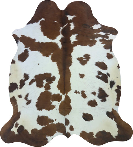 COWHIDE LARGE BROWN & WHITE SPECIAL 3.5-3.9M - 222cm  201cm