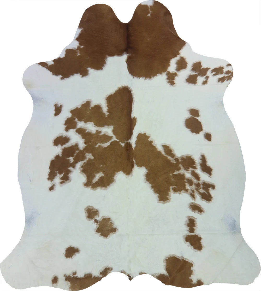 COWHIDE LARGE BROWN & WHITE SPECIAL 3.5-3.9M - 222cm  198cm