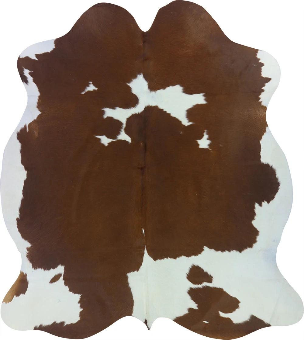 COWHIDE LARGE BROWN & WHITE SPECIAL 3.5-3.9M - 222cm  198cm