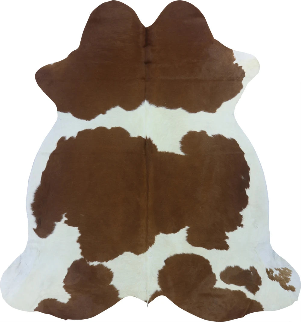COWHIDE LARGE BROWN & WHITE SPECIAL 3.5-3.9M - 220cm  207cm