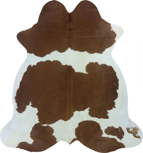 COWHIDE LARGE BROWN & WHITE SPECIAL 3.5-3.9M - 220cm  207cm
