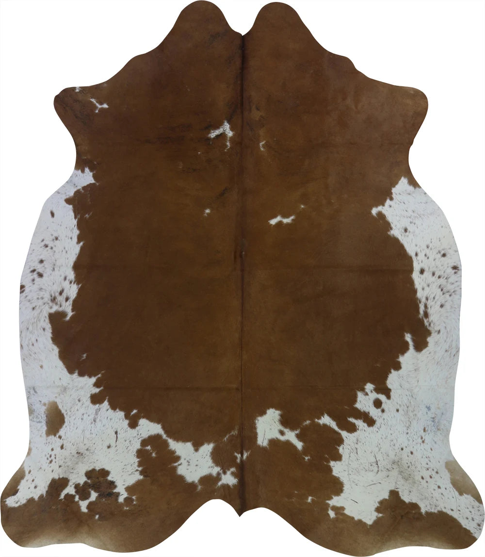 COWHIDE LARGE BROWN & WHITE SPECIAL 3.5-3.9M - 232cm  202cm