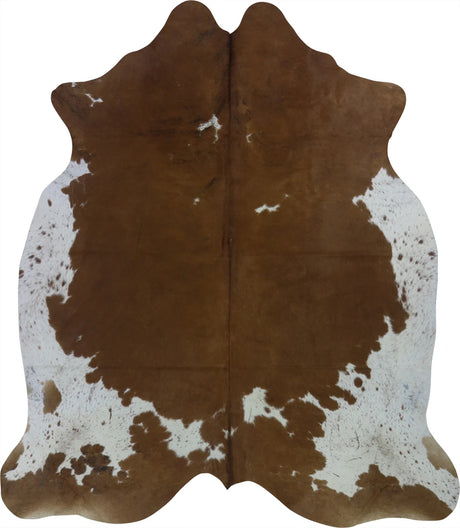 COWHIDE LARGE BROWN & WHITE SPECIAL 3.5-3.9M - 232cm  202cm