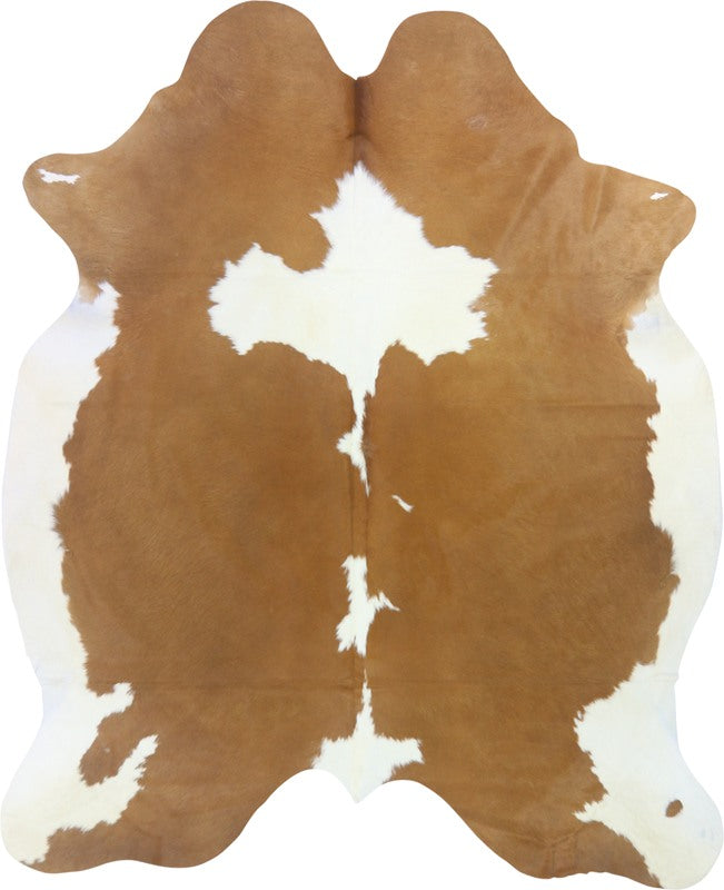 COWHIDE XL BROWN & WHITE SPECIAL 4-4.4M (235cm × 199cm)