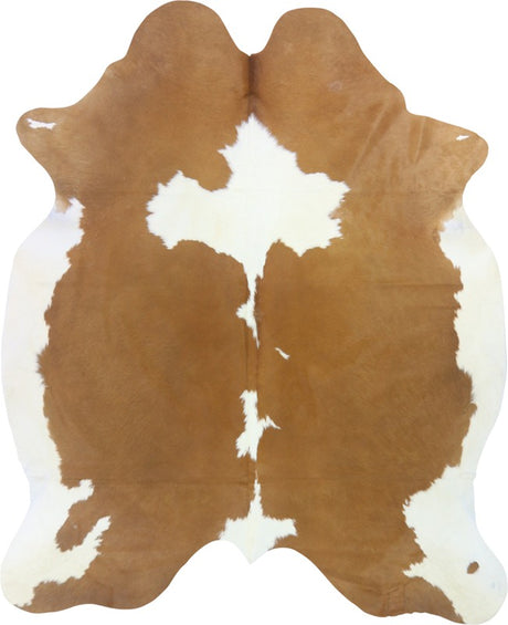 COWHIDE XL BROWN & WHITE SPECIAL 4-4.4M (235cm × 199cm)