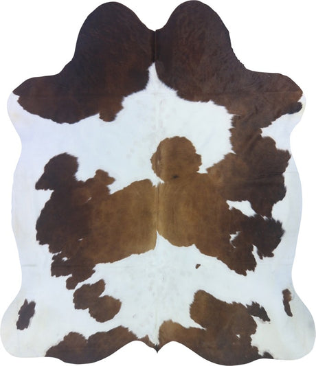 COWHIDE XL BROWN & WHITE SPECIAL 4-4.4M (242cm × 208cm)