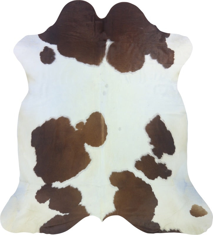COWHIDE XL BROWN & WHITE SPECIAL 4-4.4M (235cm × 214cm)