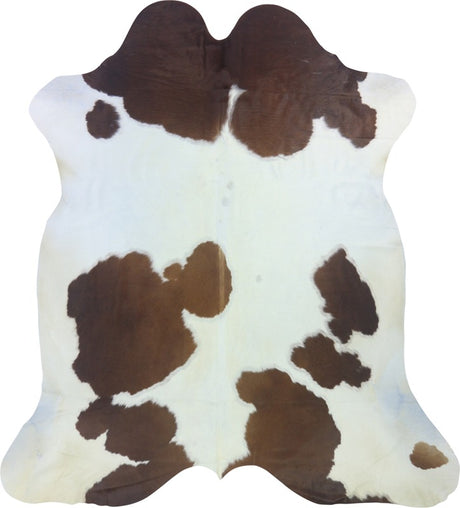 COWHIDE XL BROWN & WHITE SPECIAL 4-4.4M (235cm × 214cm)