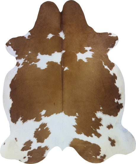 COWHIDE XL BROWN & WHITE SPECIAL 4-4.4M (261cm × 214cm)