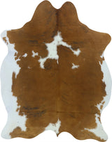 COWHIDE MEDIUM BROWN & WHITE SPECIAL 2.5-3.4M - 200cm  154cm