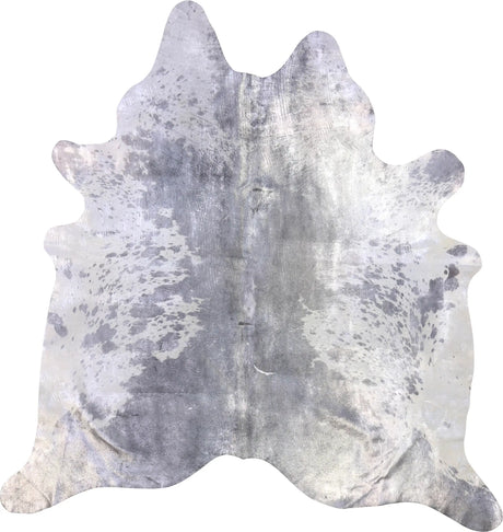 COWHIDE METALLIC SILVER ON BLACK 3-5M - 195cm  206cm