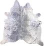 COWHIDE METALLIC SILVER ON BLACK 3-5M - 195cm  206cm