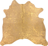COWHIDE METALLIC BRONZE ON BROWN 3-5M - 186cm  203cm