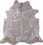 COWHIDE METALLIC SILVER ON BROWN 3-5M - 237cm  223cm