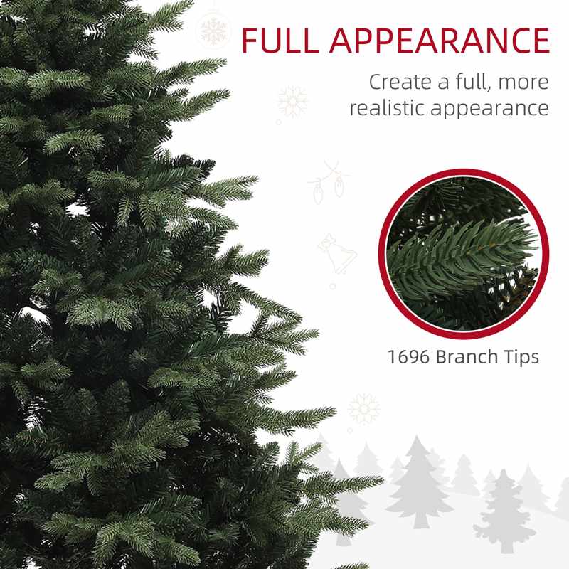 HOMCOM 6ft Artificial Spruce Christmas Tree - Green