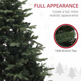 HOMCOM 6ft Artificial Spruce Christmas Tree - Green