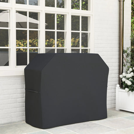 Outsunny 147 x 61cm Plastic Coated Protective Grill Cover - Black