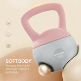 SPORTNOW 6KG Soft Kettlebell, Kettlebell with Non-Slip Handle for Home Gym, Weight Lifting, Strength Training, Pink/Grey
