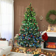 HOMCOM 7.5ft Carolina Pine Christmas Tree with Colourful DIY Synchronized LED Lights and Remote