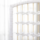 HOMCOM 4 Panel Folding Room Divider, Privacy Screen, Freestanding Paravent Partition Separator for Living Room, Bedroom and Office, 160 x 170cm, White