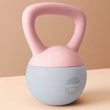 SPORTNOW 6KG Soft Kettlebell, Kettlebell with Non-Slip Handle for Home Gym, Weight Lifting, Strength Training, Pink/Grey
