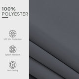 Outsunny Awning Replacement Canopy, Water Resistant UPF 50+ Sun Shade Cover for 3 x 2.5 m Garden Awning (Fabric Only), Grey