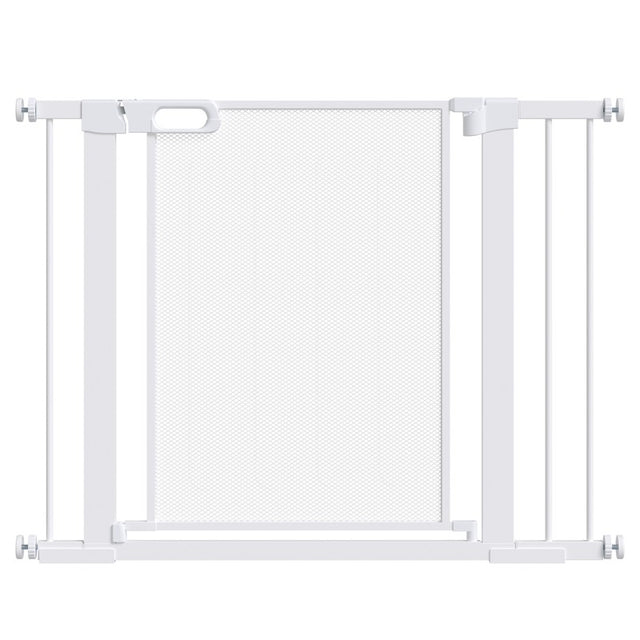 PawHut Pet Safety Gate, for Doorways, Staircases, Hallways, with Extensions Kit, 75-103cm - White