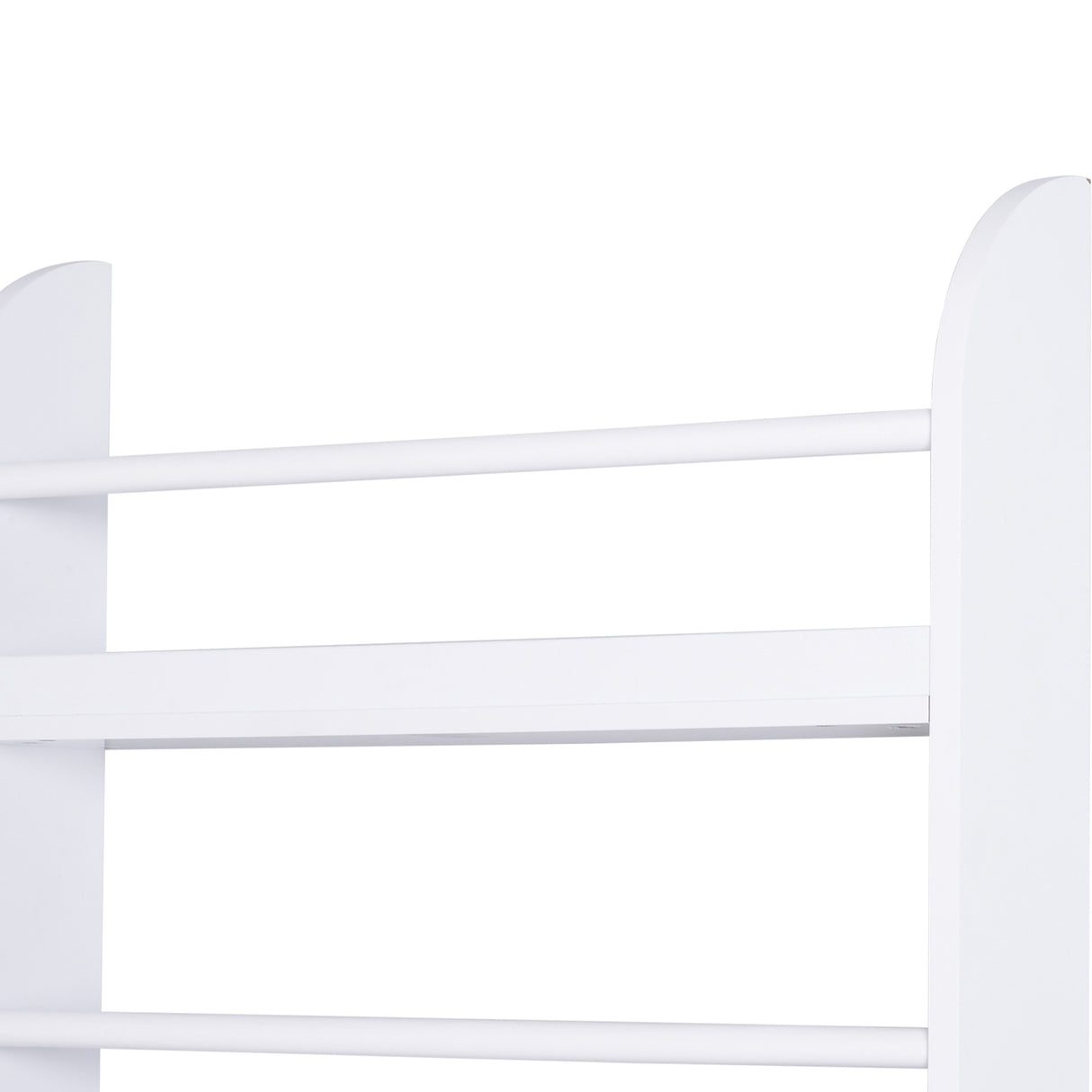 HOMCOM Bookcase, 4 Tier Wall Mounted Bookshelf, 15cm Depth Storage Shelving Rack for Bedroom Nursery Office Home, Accessories Supplies, White