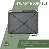 Outsunny Double Sun Lounger with Adjustable Detachable Canopy, Portable Garden Daybed for 2 with Wheels, Outdoor Sunbed Hammock with 2 Pillows, 220 KG Max. Load, Grey