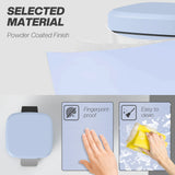 HOMCOM 20L Modern Boxy Metal Home Kitchen Bin - Light Blue