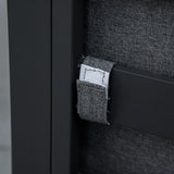 Outsunny Nine-Piece Aluminium Garden Set, with Glass-Top Table - Grey