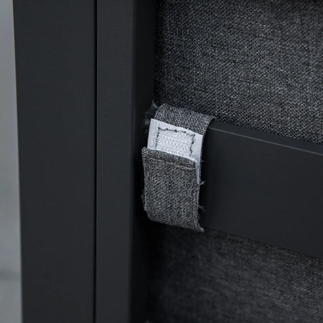 Outsunny Nine-Piece Aluminium Garden Set, with Glass-Top Table - Grey