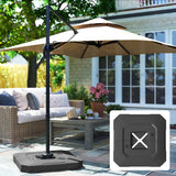 Outsunny 2PCS Umbrella Weights for Cantilever Parasols, Parasol Base Weights, 80 kg for Water or 105 kg Water and Sand Mix, Black