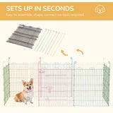 PawHut Pet Playpen Crate, with Eight Panels, Door, for Indoors and Outdoors, 60H x 156cm