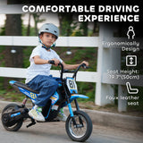 AIYAPLAY Kids Electric Motorbike, 24V Ride On Motorcycle with 3 Speeds and Rear Suspension, Dirt Bike for 8-12 Years Old, Blue