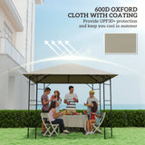 Outsunny 3 x 3(m) Gazebo Canopy Replacement, for 01-0867 - Light Grey