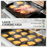 Outsunny Deluxe Duo Gas BBQ, with Grill, Plancha and Side Burner - Black