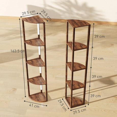 HOMCOM Three-Tier Corner Floor Lamp